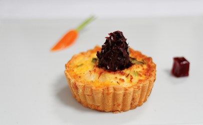 crab and prawn tartlet
